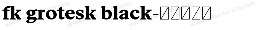 fk grotesk black字体转换